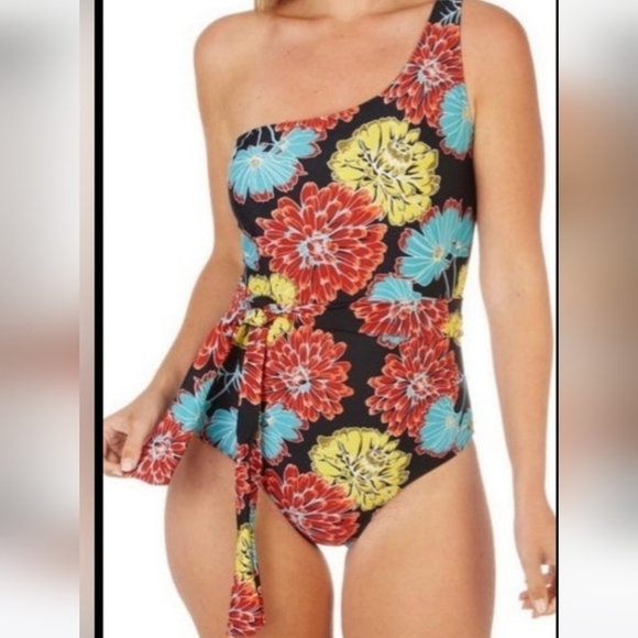 Jones New York Other - Jones New York Black Floral ONE Piece Swimsuit size Med
